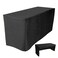 FIRE ROSE 4LESSCO 8 Fitted Tablecloth Table Cover Trade Show Event Open Back Side 3 Sided Black