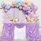 B-COOL BCOOL Sequin Tablecloth Party Decoration Romantic Sparkly Party Tablecloth Glitter Table Overlays for Wedding Sequin Overlay for Ceremony Lavender 50x50inch Square
