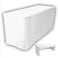 4Less Aeiniwer 6 Fitted Tablecloth Table Cover Trade Show Event Open Back Side 3 Sided White
