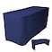 4Less 6 Fitted Tablecloth Table Cover Trade Show Event Open Back Side 3 Sided Navy Blue