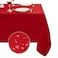 Obstal 210GSM Rectangle Red Tablecloth Christmas Decorations Table Cloth Waterproof Table Cover Protector for Holiday Party Use Rio Red60 x 120 Inch