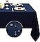 Obstal Rectangle Table Cloth OilProof SpillProof and Water Resistance Microfiber Tablecloth Decorative Fabric Table Cover for Outdoor and Indoor Use Navy Blue 60 x 102 Inch