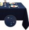 Obstal Rectangle Table Cloth OilProof SpillProof and Water Resistance Microfiber Tablecloth Decorative Fabric Table Cover for Outdoor and Indoor Use Navy Blue 60 x 102 Inch