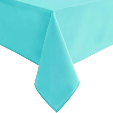 Hiasan Solid Rectangle Tablecloth Aqua Waterproof Washable Oblong Fabric Table Cloth for Dining Room Kitchen and Outdoor Use 54 x 120 Inch