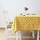 meioro Yellow Boho Table Cloth Rectangle Cotton Linen Nordic Twill Tablecloths Wrinkle Free Fabric Checkerboard Stripe Table Cloths Rustic Cover for Kitchen Dining Party Outdoor Picnic36 x 36 Inch