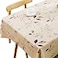 TruDelve Heavy Duty Vinyl Tablecloth Beige Plastic Table Cloth Waterproof Wipeable Oilcloth Table Cloth Rectangle Table 54 x 78 Leaves