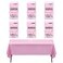 Eleclassi Pink 6 Pack Premium Disposable Plastic Tablecloth 54 x 108 in Plastic Table Cloth Disposable for Rectangle Table up to 8 Feet Pink Rectangle Tablecloth