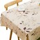 TruDelve Heavy Duty Vinyl Tablecloth Beige Plastic Table Cloth Waterproof Wipeable Oilcloth Plastic Tablecloths for Rectangle Tables 54 x 84 Leaves