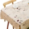 TruDelve Heavy Duty Vinyl Tablecloth Beige Plastic Table Cloth Waterproof Wipeable Oilcloth Plastic Tablecloths for Rectangle Tables 54 x 84 Leaves