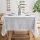Oubonun Tablecloths for Rectangle Tables Cotton Linen Waterproof Farmhouse Table Cloth with Boho Tassels Wrinkle Free Wipeable Washable for Kitchen Dining 55x70 46 Seats Grey