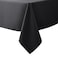 Biscaynebay Textured Fabric Tablecloths 60x84 Rectangular Black Water Resistant Spill Proof Tablecloths for Dining Kitchen Wedding and Parties Machine Washable