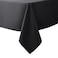 Biscaynebay Textured Fabric Tablecloths 60x84 Rectangular Black Water Resistant Spill Proof Tablecloths for Dining Kitchen Wedding and Parties Machine Washable