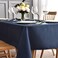 maxmill Jacquard Tablecloth Swirl Design Water Resistance Antiwrinkle Heavy Weight Soft Table Cloth for Buffet Banquet Parties Event Holiday Dinner Rectangle 60 x 84 Inch Navy Blue