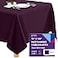 Gee Di Moda Rectangle Tablecloth 70 x 120 Inch Eggplant Table Cloth for 6 or 8 Foot Rectangle Tables Heavy Duty Washable Fabric for Holiday Party Dinner Weddings Baby Shower Events