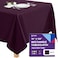 Gee Di Moda Rectangle Tablecloth 70 x 120 Inch Eggplant Table Cloth for 6 or 8 Foot Rectangle Tables Heavy Duty Washable Fabric for Holiday Party Dinner Weddings Baby Shower Events