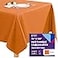 Gee Di Moda Rectangle Tablecloth 70 x 120 Inch Orange Table Cloth for 6 or 8 Foot Rectangle Tables Heavy Duty Washable Fabric for Holiday Party Dinner Weddings Baby Shower Events