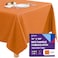 Gee Di Moda Rectangle Tablecloth 70 x 120 Inch Orange Table Cloth for 6 or 8 Foot Rectangle Tables Heavy Duty Washable Fabric for Holiday Party Dinner Weddings Baby Shower Events