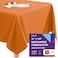Gee Di Moda Rectangle Tablecloth 70 x 120 Inch Orange Table Cloth for 6 or 8 Foot Rectangle Tables Heavy Duty Washable Fabric for Holiday Party Dinner Weddings Baby Shower Events