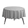 Gee Di Moda Round Tablecloth 70 Inch Silver Round Table Cloth for 24 to 48 Inch Round Tables Heavy Duty Washable Fabric for Buffet Table Holiday Party Dinner Wedding Baby Shower