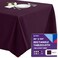 Gee Di Moda Rectangle Tablecloth 90 x 132 Inch Eggplant Table Cloth for 6 Foot Tables with FloorLength Drop Heavy Duty Washable Fabric for Holiday Party Dinner Weddings Baby Shower