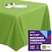 Gee Di Moda Rectangle Tablecloth 90 x 132 Inch Apple Green Table Cloth for 6 Foot Tables with FloorLength Drop Heavy Duty Washable Fabric for Holiday Party Dinner Weddings Baby Shower