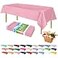 ZIMPLEWARE Premium Pink Plastic Table Cloth Disposable 6 Pk Plastic Tablecloths for Rectangle Tables 54in x 108in Party Table Cloths Disposable for 6ft to 8ft Rectangle Tables