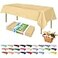 ZIMPLEWARE Premium Ivory Plastic Table Cloth Disposable 6 Pk Plastic Tablecloths for Rectangle Tables 54in x 108in Party Table Cloths Disposable for 6ft to 8ft Rectangle Tables