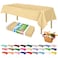 ZIMPLEWARE Premium Ivory Plastic Table Cloth Disposable 6 Pk Plastic Tablecloths for Rectangle Tables 54in x 108in Party Table Cloths Disposable for 6ft to 8ft Rectangle Tables