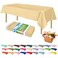ZIMPLEWARE Premium Ivory Plastic Table Cloth Disposable 6 Pk Plastic Tablecloths for Rectangle Tables 54in x 108in Party Table Cloths Disposable for 6ft to 8ft Rectangle Tables