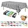 ZIMPLEWARE Premium Black Gingham Checkered Plastic Table Cloth Disposable 6 Pk Plastic Tablecloths for Rectangle Tables 54in x 108in Party Table Cloths Disposable for 6ft to 8ft Rectangle Tables