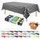 ZIMPLEWARE Premium Black Gingham Checkered Plastic Table Cloth Disposable 6 Pk Plastic Tablecloths for Rectangle Tables 54in x 108in Party Table Cloths Disposable for 6ft to 8ft Rectangle Tables