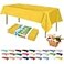 ZIMPLEWARE Premium Yellow Plastic Table Cloth Disposable 6 Pk Plastic Tablecloths for Rectangle Tables 54in x 108in Party Table Cloths Disposable for 6ft to 8ft Rectangle Tables