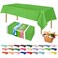 ZIMPLEWARE Premium Lime Green Plastic Table Cloth Disposable 12 Pk Plastic Tablecloths for Rectangle Tables 54in x 108in Party Table Cloths Disposable for 6ft to 8ft Rectangle Tables