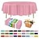 ZIMPLEWARE Premium Pink Plastic Table Cloth Disposable 12 Pack Round Tablecloth 84in Party Table Cloths Disposable Perfect Table Cloth Round Cover for Any Table Up to 6 Feet