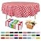 ZIMPLEWARE Premium Red Gingham Checkered Plastic Table Cloth Disposable 12 Pack Round Tablecloth 84in Party Table Cloths Disposable Perfect Table Cloth Round Cover for Any Table Up to 6 Feet
