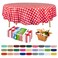 ZIMPLEWARE Premium Red Gingham Checkered Plastic Table Cloth Disposable 12 Pack Round Tablecloth 84in Party Table Cloths Disposable Perfect Table Cloth Round Cover for Any Table Up to 6 Feet