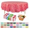 ZIMPLEWARE Premium Red Gingham Checkered Plastic Table Cloth Disposable 12 Pack Round Tablecloth 84in Party Table Cloths Disposable Perfect Table Cloth Round Cover for Any Table Up to 6 Feet