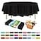 ZIMPLEWARE Premium Black Plastic Table Cloth Disposable 6 Pack Round Tablecloth 84in Party Table Cloths Disposable Perfect Table Cloth Round Cover for Any Table Up to 6 Feet