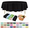 ZIMPLEWARE Premium Black Plastic Table Cloth Disposable 6 Pack Round Tablecloth 84in Party Table Cloths Disposable Perfect Table Cloth Round Cover for Any Table Up to 6 Feet