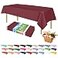 ZIMPLEWARE Premium Burgundy Plastic Table Cloth Disposable 6 Pk Plastic Tablecloths for Rectangle Tables 54in x 108in Party Table Cloths Disposable for 6ft to 8ft Rectangle Tables