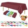 ZIMPLEWARE Premium Burgundy Plastic Table Cloth Disposable 6 Pk Plastic Tablecloths for Rectangle Tables 54in x 108in Party Table Cloths Disposable for 6ft to 8ft Rectangle Tables