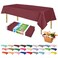 ZIMPLEWARE Premium Burgundy Plastic Table Cloth Disposable 6 Pk Plastic Tablecloths for Rectangle Tables 54in x 108in Party Table Cloths Disposable for 6ft to 8ft Rectangle Tables