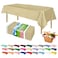 ZIMPLEWARE Premium Beige Plastic Table Cloth Disposable 12 Pk Plastic Tablecloths for Rectangle Tables 54in x 108in Party Table Cloths Disposable for 6ft to 8ft Rectangle Tables
