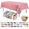 ZIMPLEWARE Premium Red Gingham Checkered Plastic Table Cloth Disposable 12 Pk Plastic Tablecloths for Rectangle Tables 54in x 108in Party Table Cloths Disposable for 6ft to 8ft Rectangle Tables