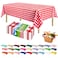 ZIMPLEWARE Premium Red Gingham Checkered Plastic Table Cloth Disposable 12 Pk Plastic Tablecloths for Rectangle Tables 54in x 108in Party Table Cloths Disposable for 6ft to 8ft Rectangle Tables