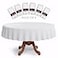 Neatiffy 84 Inch 6 Pack Round Plastic Table Cloth Tablecloths for Picnic Party Banquet Birthdays Waterproof DisposableReusable Table Cover White Round