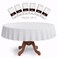 Neatiffy 84 Inch 6 Pack Round Plastic Table Cloth Tablecloths for Picnic Party Banquet Birthdays Waterproof DisposableReusable Table Cover White Round
