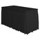Surmente 10 Pack Black Table Skirt for Rectangle Tables14ft Black Skirting for Teacher Desks Weddings Banquets or Parties