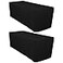 Surmente 2 Pack Black Fitted Tablecloths for 6 Foot Rectangle Tables Black Table Covers for Weddings Banquets or Restaurants