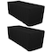 Surmente 2 Pack Black Fitted Tablecloths for 6 Foot Rectangle Tables Black Table Covers for Weddings Banquets or Restaurants